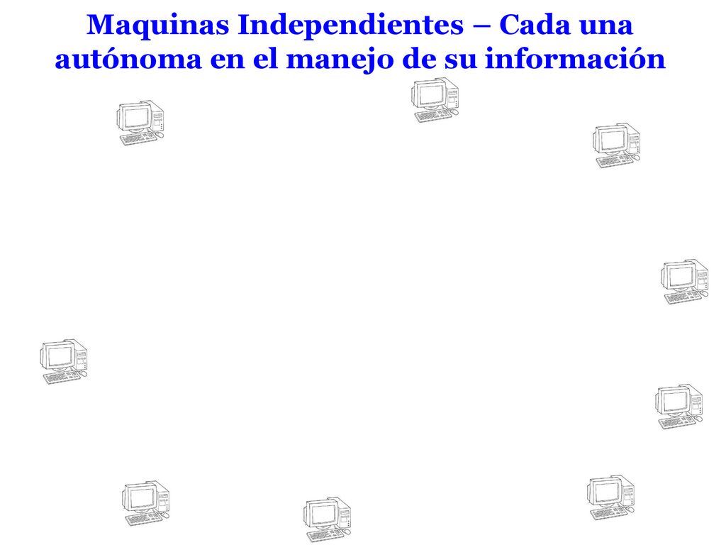 Maquinas Independientes – Cada una autónoma en el manejo de su información