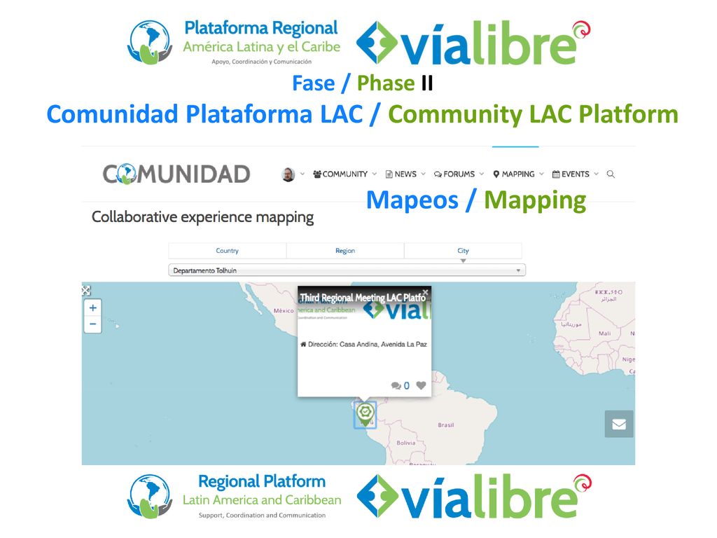 Fase / Phase II Comunidad Plataforma LAC / Community LAC Platform