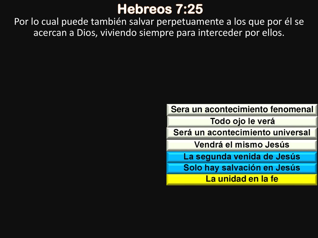 Hebreos 7:25 Por lo cual puede también salvar perpetuamente a los que por él se acercan a Dios, viviendo siempre para interceder por ellos.