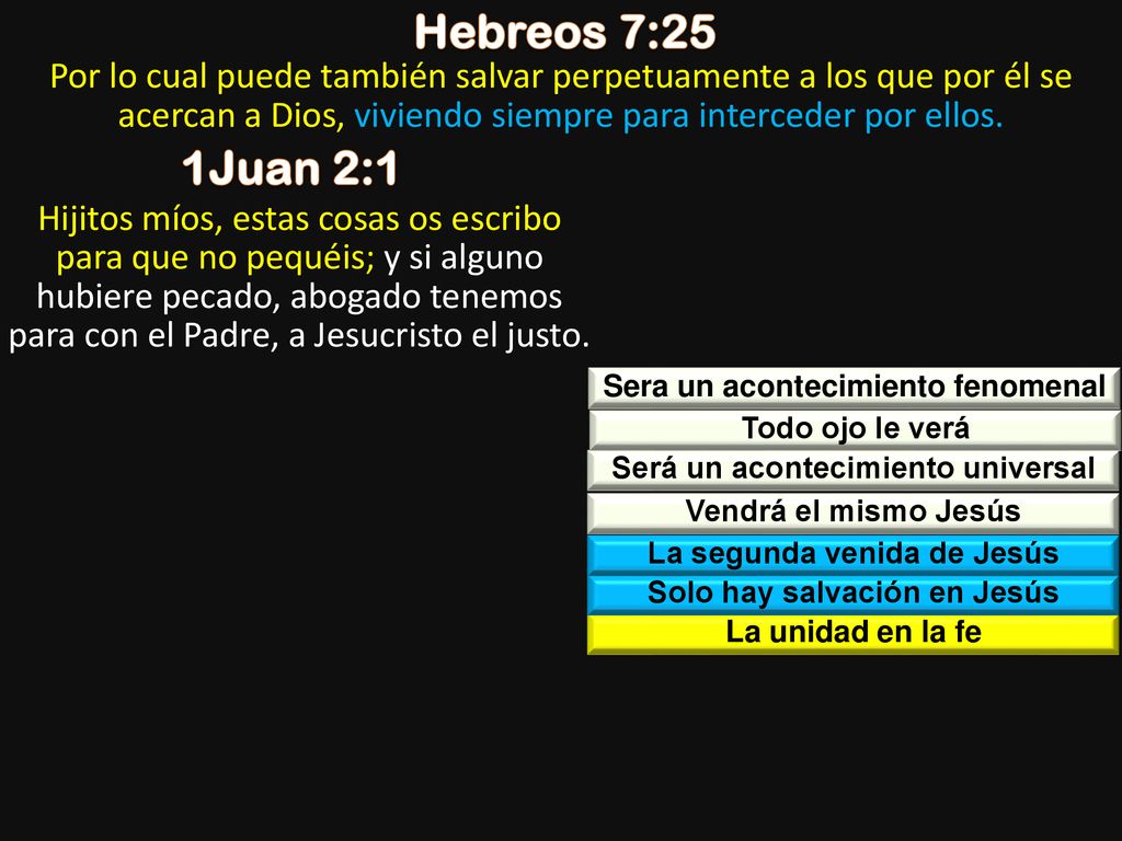 Hebreos 7:25 Por lo cual puede también salvar perpetuamente a los que por él se acercan a Dios, viviendo siempre para interceder por ellos.