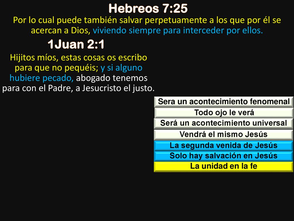 Hebreos 7:25 Por lo cual puede también salvar perpetuamente a los que por él se acercan a Dios, viviendo siempre para interceder por ellos.