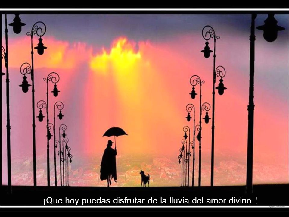 ¡Que hoy puedas disfrutar de la lluvia del amor divino !