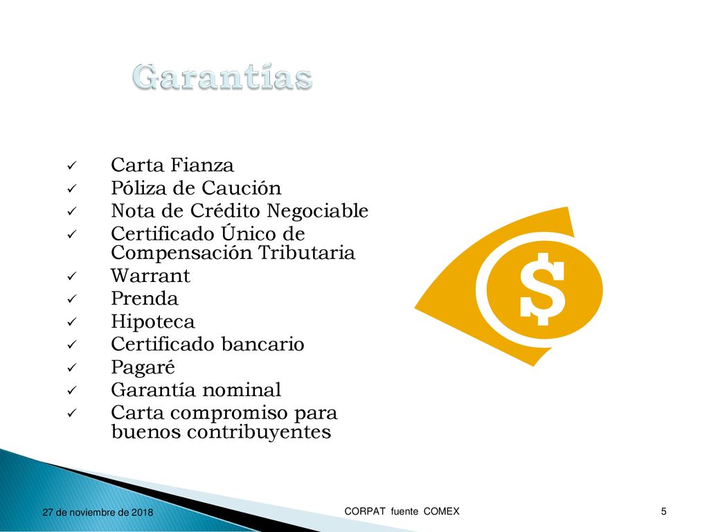 Garantías Carta Fianza Póliza de Caución Nota de Crédito Negociable