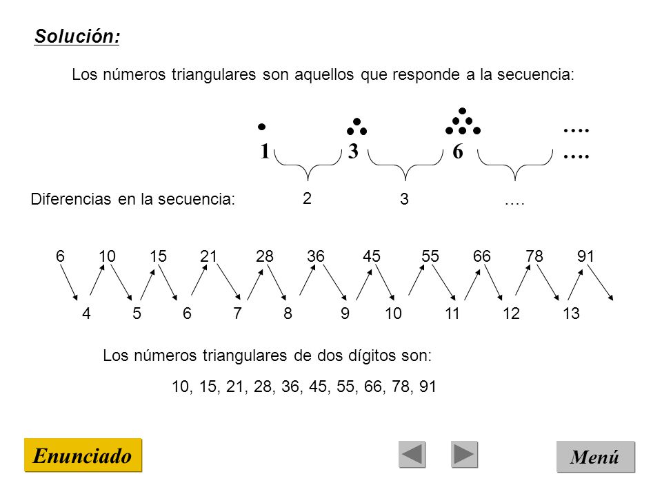 … …. Enunciado Menú Solución: