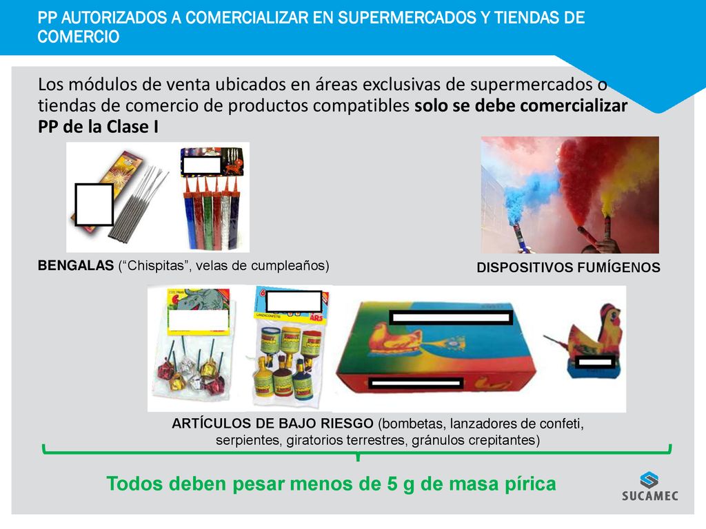 PP AUTORIZADOS A COMERCIALIZAR EN SUPERMERCADOS Y TIENDAS DE COMERCIO