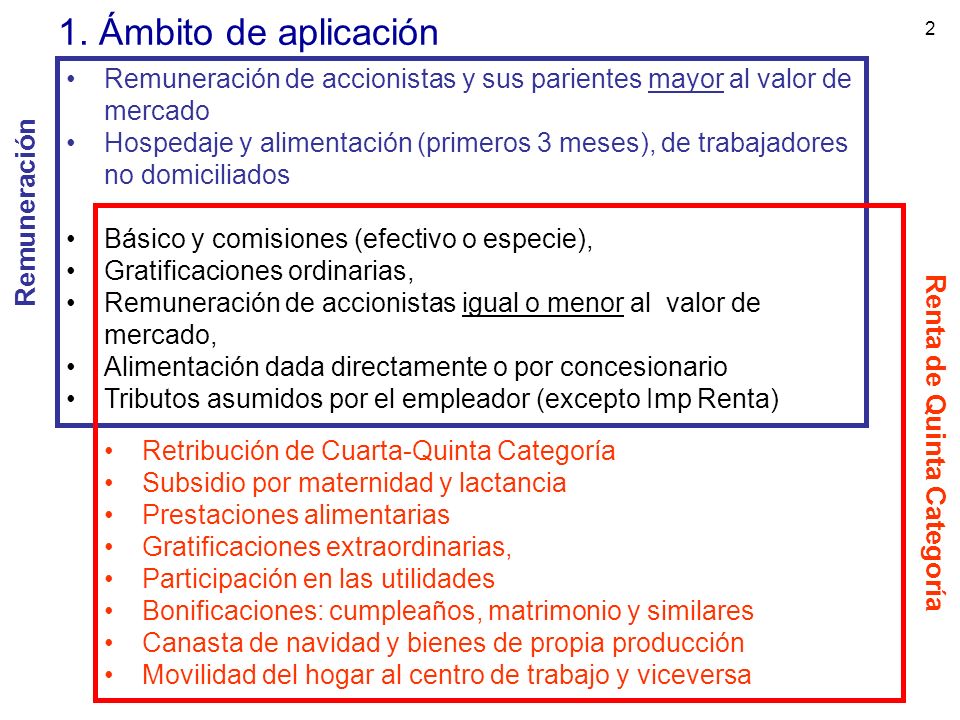 1. Ámbito de aplicación Remuneración de accionistas y sus parientes mayor al valor de mercado.