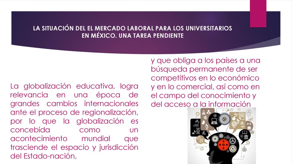 LA SITUACIÓN DEL EL MERCADO LABORAL PARA LOS UNIVERSITARIOS EN MÉXICO