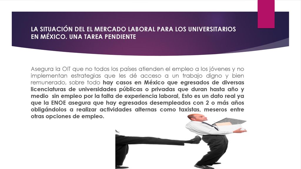 LA SITUACIÓN DEL EL MERCADO LABORAL PARA LOS UNIVERSITARIOS EN MÉXICO