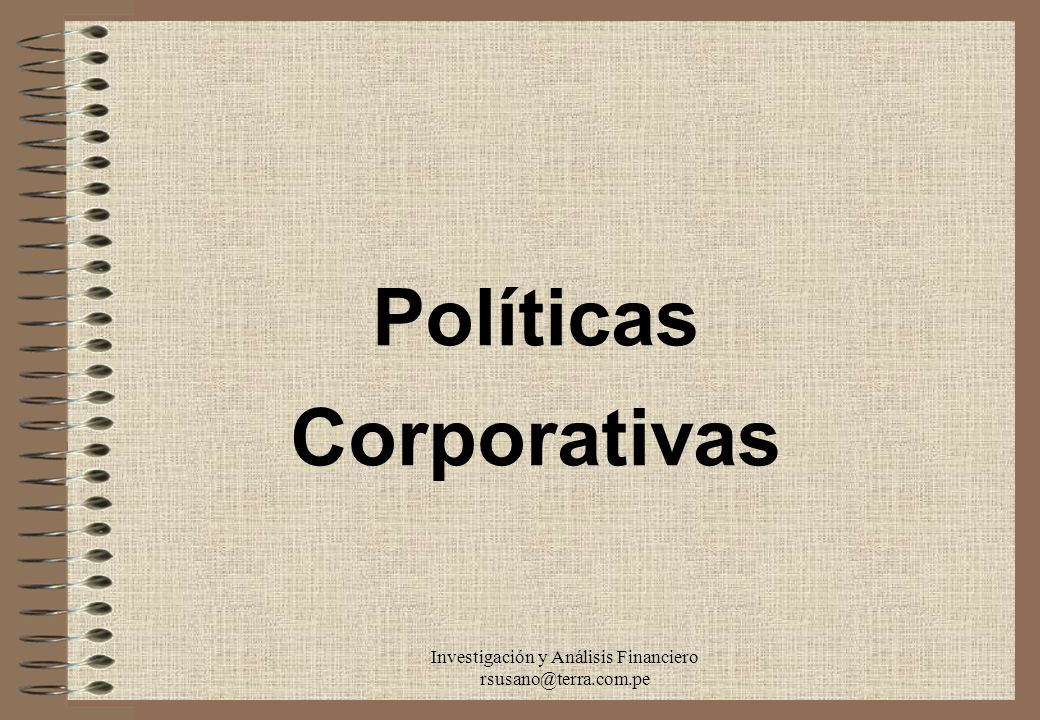 Políticas Corporativas