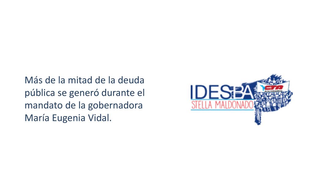 Más de la mitad de la deuda pública se generó durante el mandato de la gobernadora María Eugenia Vidal.