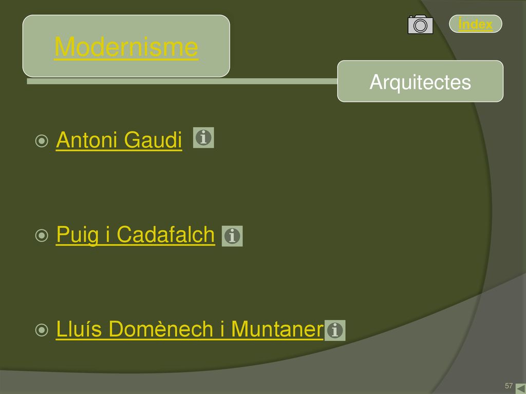 Modernisme Antoni Gaudi Puig i Cadafalch Lluís Domènech i Muntaner