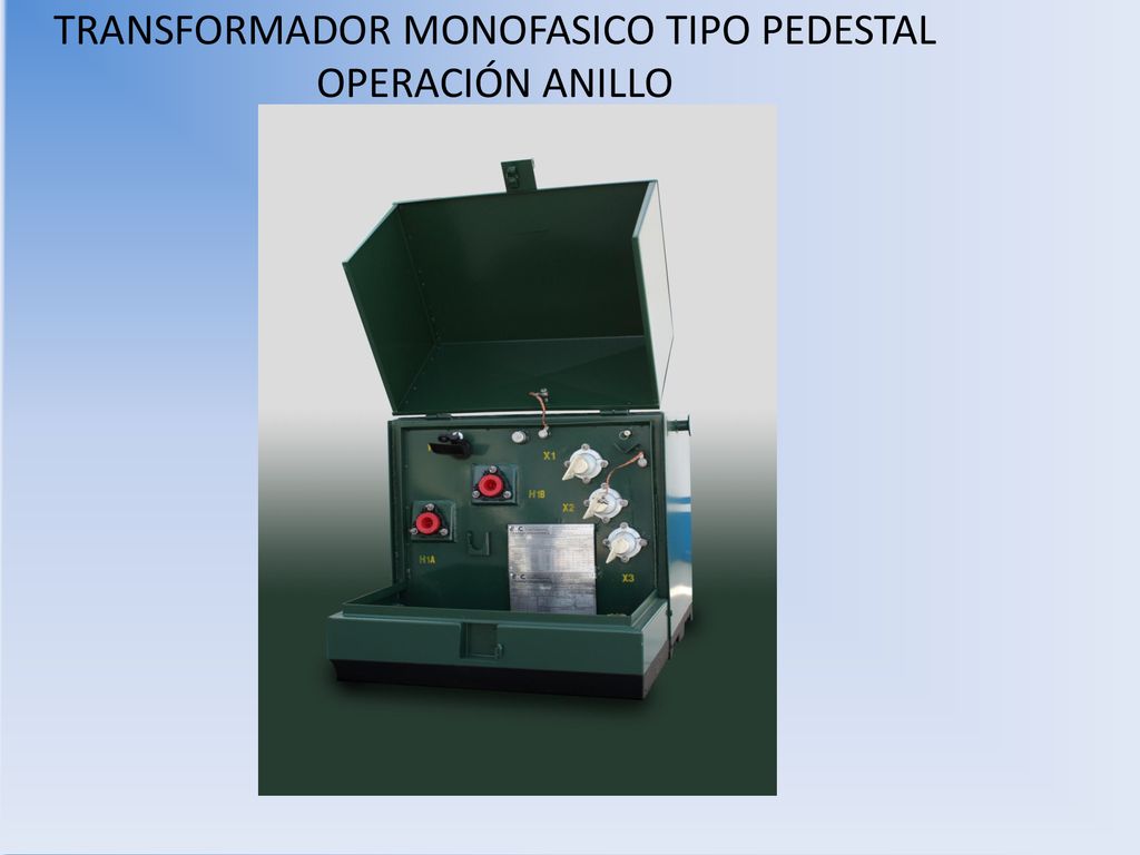 TRANSFORMADOR MONOFASICO TIPO PEDESTAL OPERACIÓN ANILLO