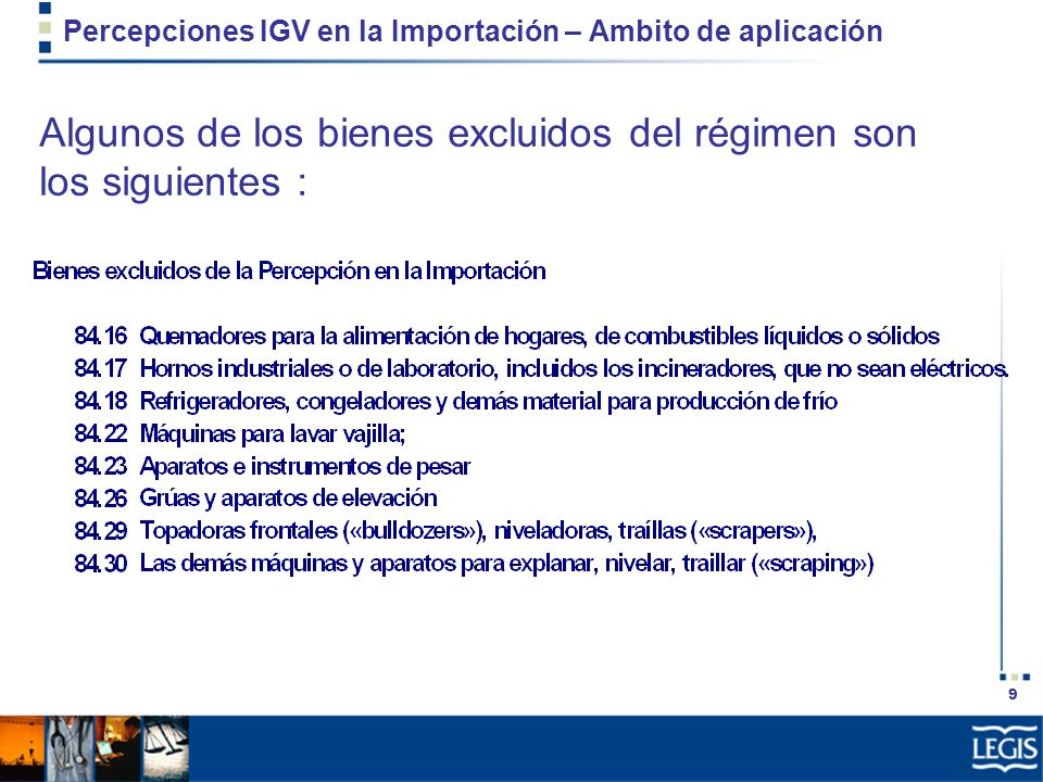 Percepciones IGV en la Importación – Ambito de aplicación