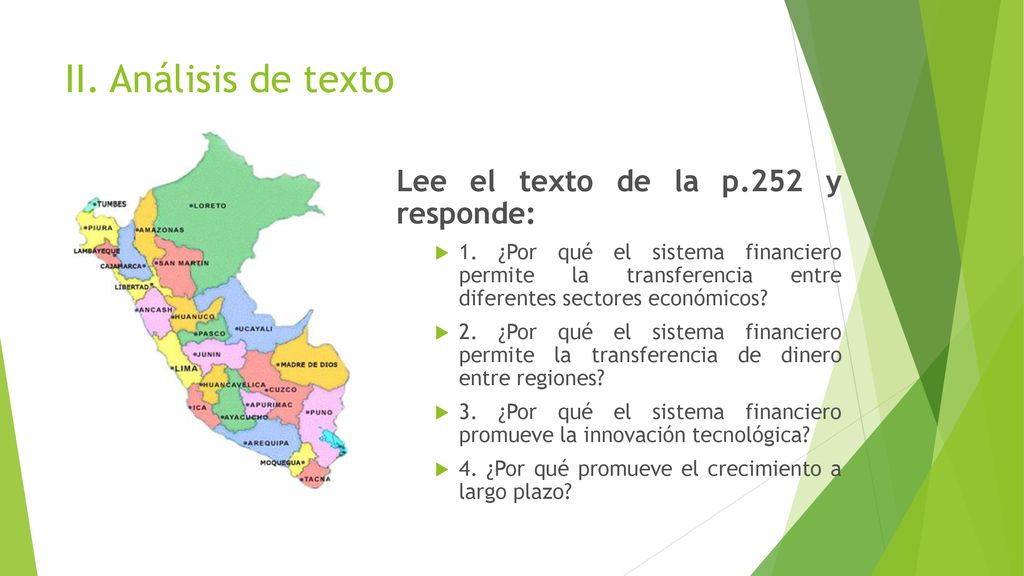 II. Análisis de texto Lee el texto de la p.252 y responde: