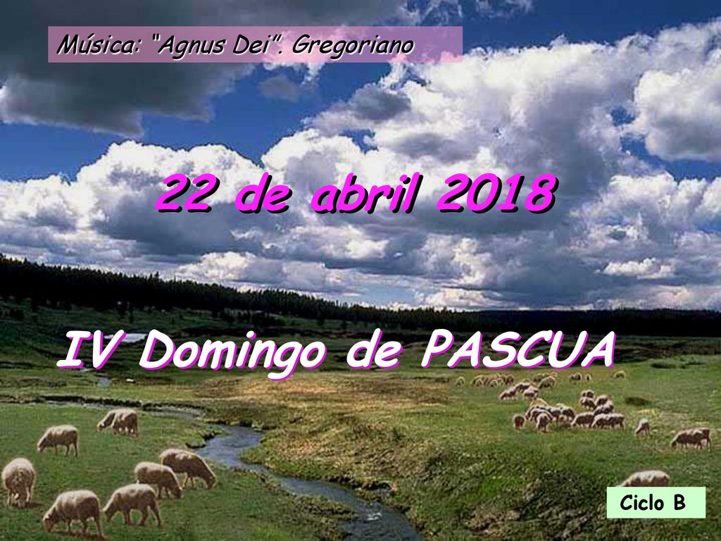 22 de abril 2018 IV Domingo de PASCUA Música: Agnus Dei . Gregoriano