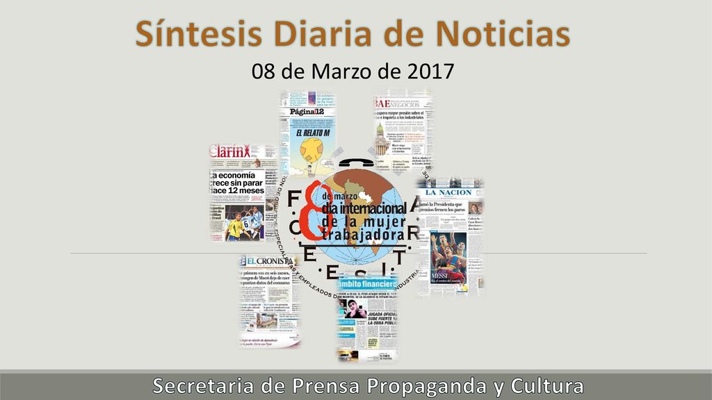 Síntesis Diaria de Noticias Secretaria de Prensa Propaganda y Cultura