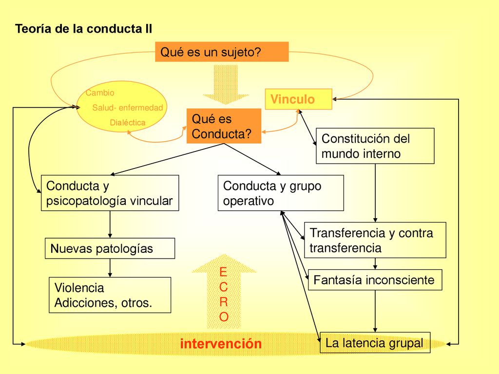 intervención Teoría de la conducta II Qué es un sujeto Vinculo