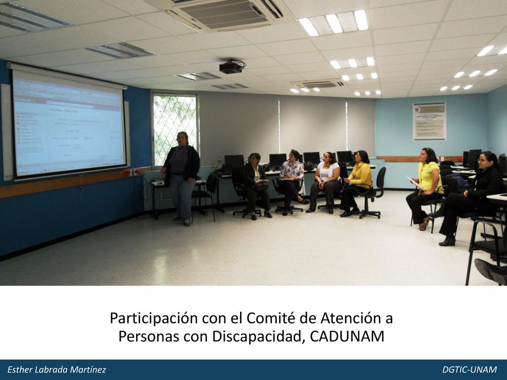 Participación con el Comité de Atención a Personas con Discapacidad, CADUNAM