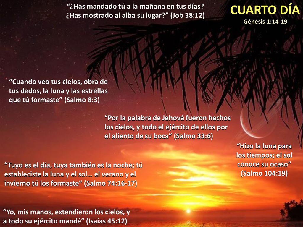 Hizo la luna para los tiempos; el sol conoce su ocaso (Salmo 104:19)