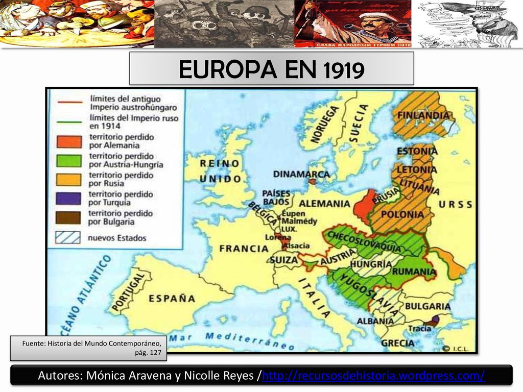 EUROPA EN 1919 Fuente: Historia del Mundo Contemporáneo, pág.