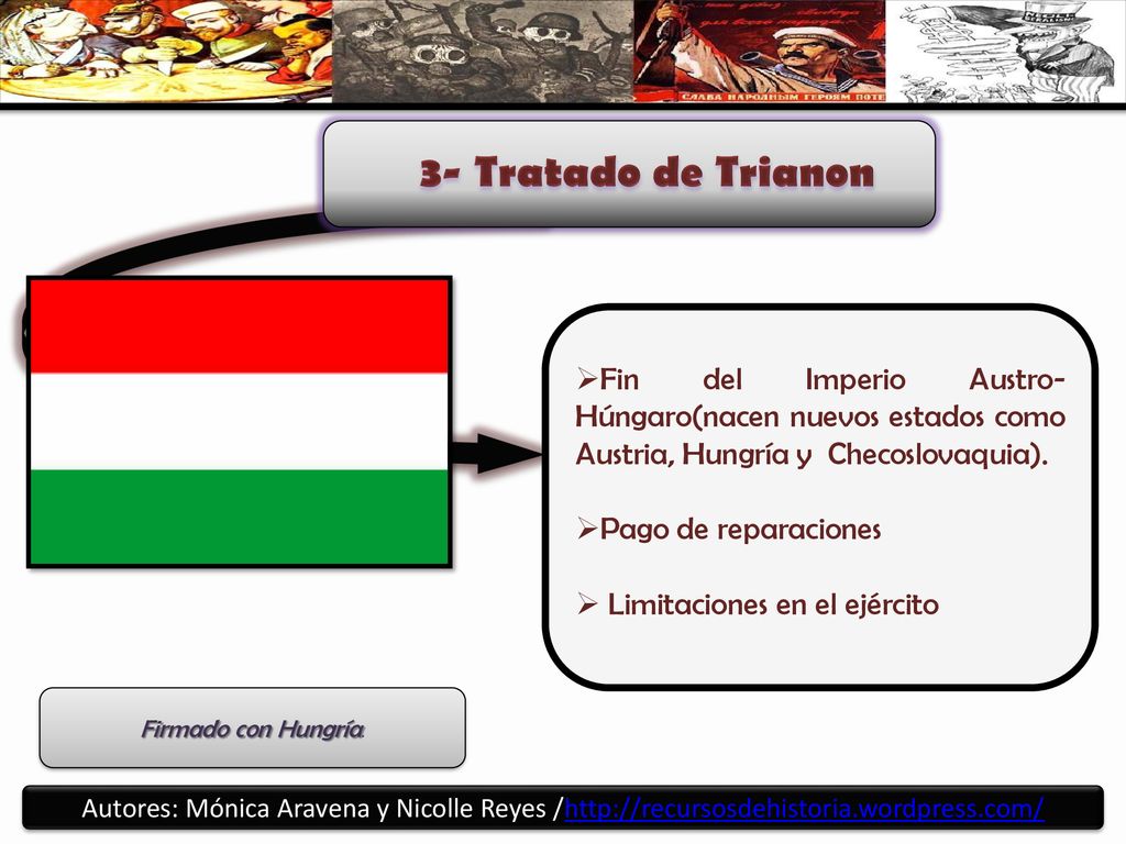 3- Tratado de Trianon Fin del Imperio Austro-Húngaro(nacen nuevos estados como Austria, Hungría y Checoslovaquia).