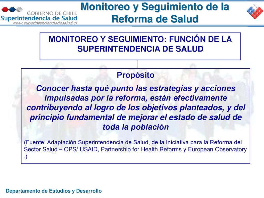 Monitoreo y Seguimiento de la Reforma de Salud
