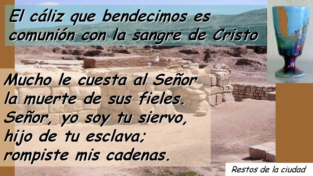 El cáliz que bendecimos es comunión con la sangre de Cristo