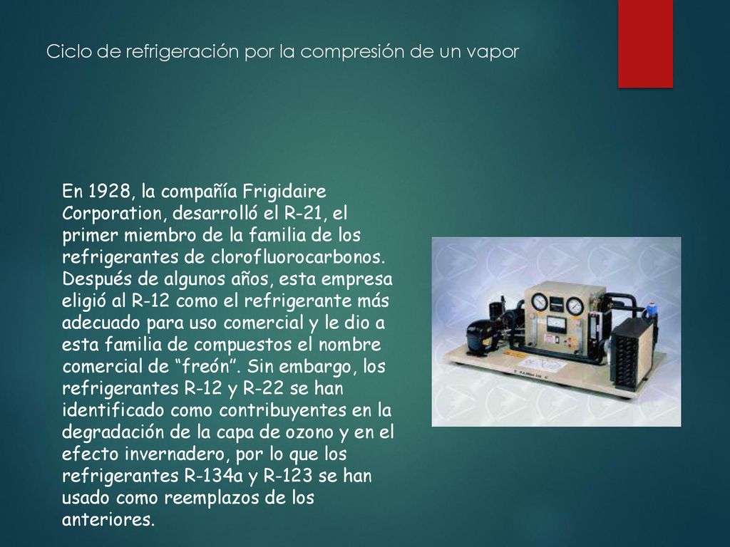 Ciclo de refrigeración por la compresión de un vapor