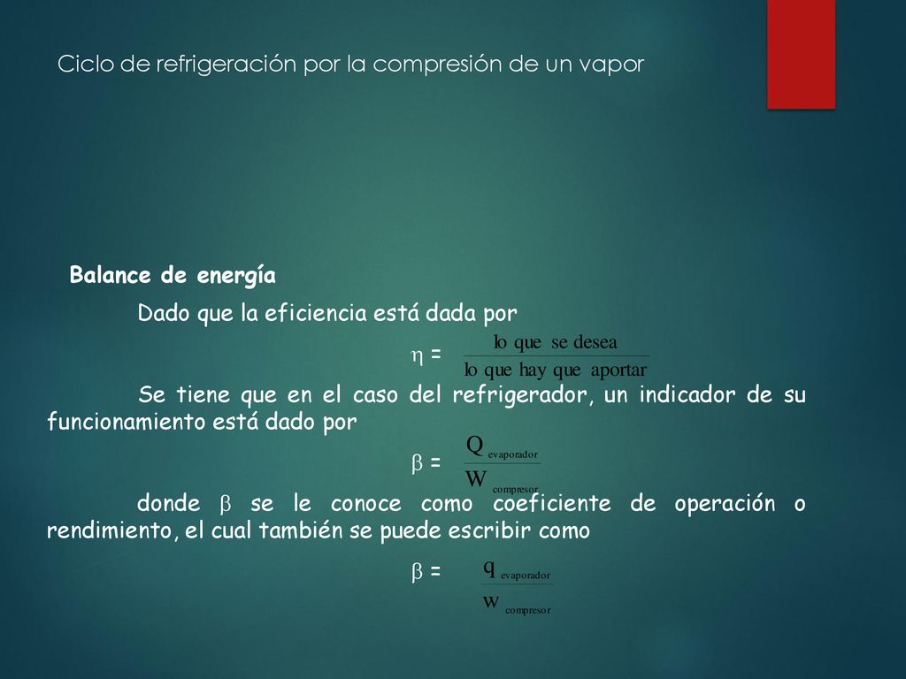 Ciclo de refrigeración por la compresión de un vapor
