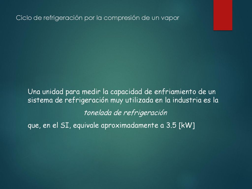 Ciclo de refrigeración por la compresión de un vapor