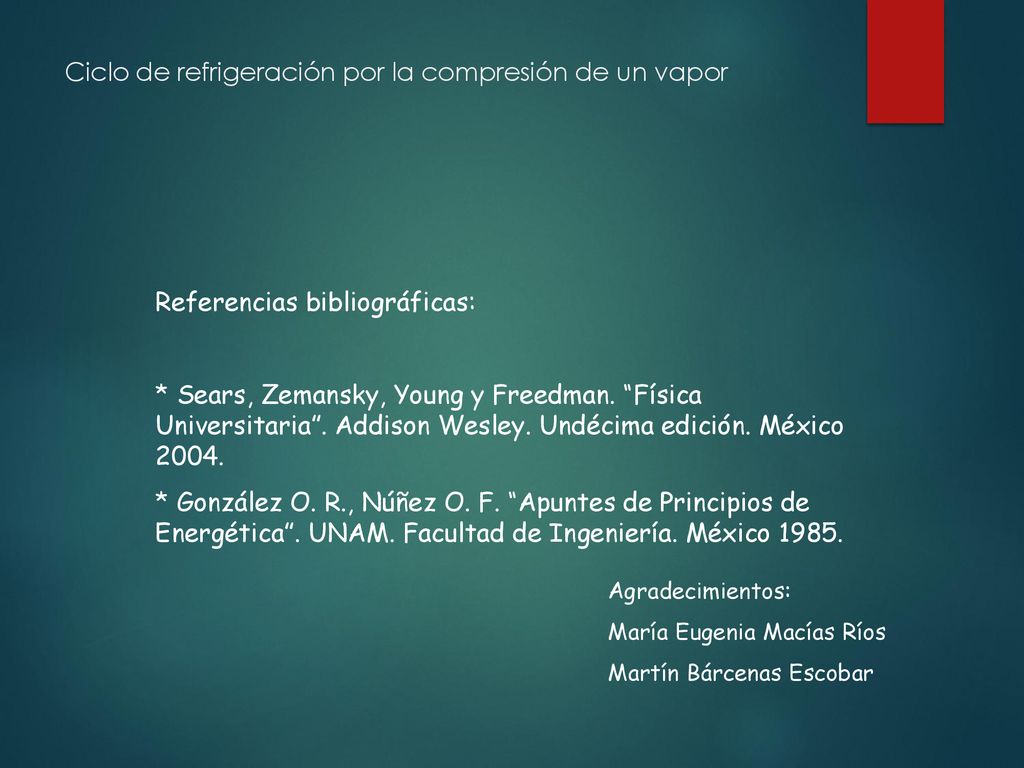 Ciclo de refrigeración por la compresión de un vapor