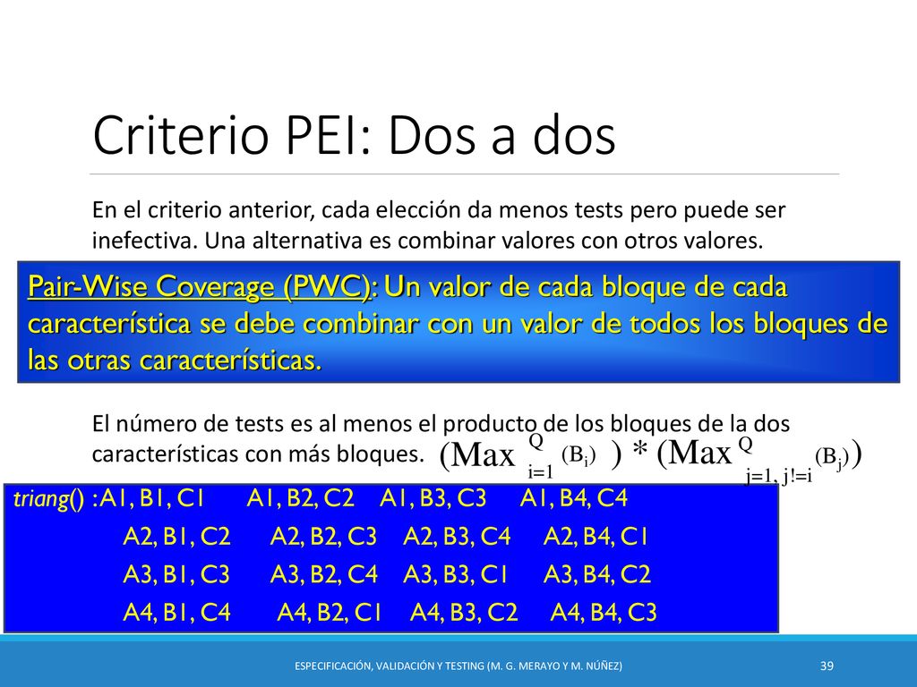 Especificación, Validación y Testing (M. G. Merayo y M. Núñez)