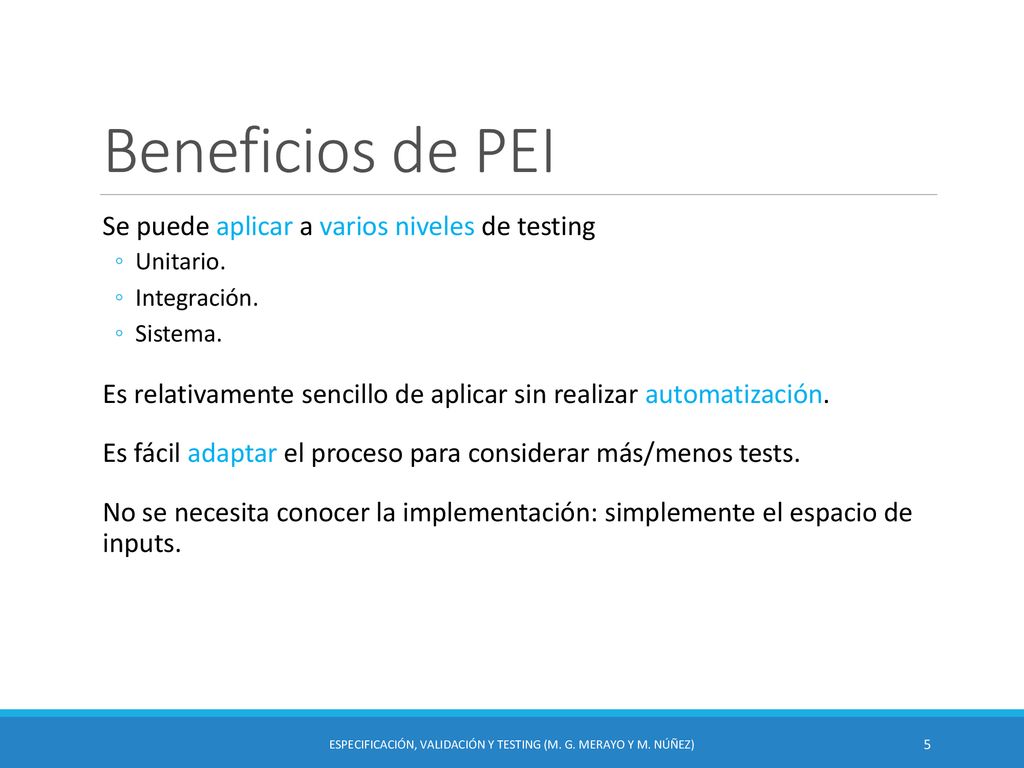 Especificación, Validación y Testing (M. G. Merayo y M. Núñez)