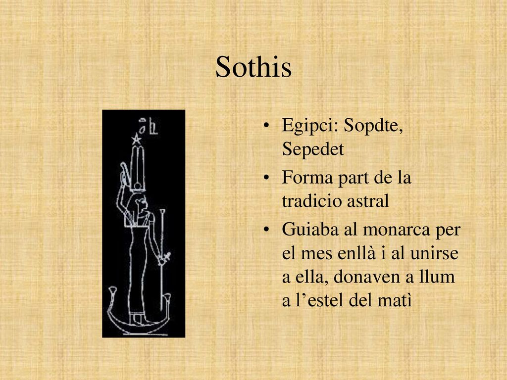 Sothis Egipci: Sopdte, Sepedet Forma part de la tradicio astral