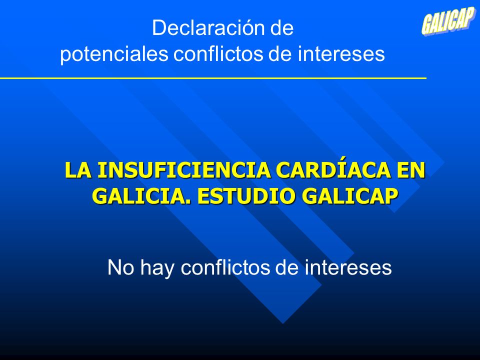 LA INSUFICIENCIA CARDÍACA EN GALICIA. ESTUDIO GALICAP