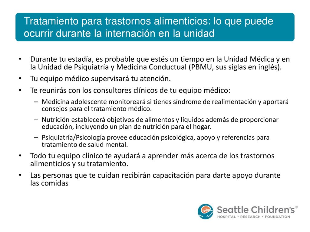 Tratamiento para trastornos alimenticios: lo que puede ocurrir durante la internación en la unidad médica/conductual
