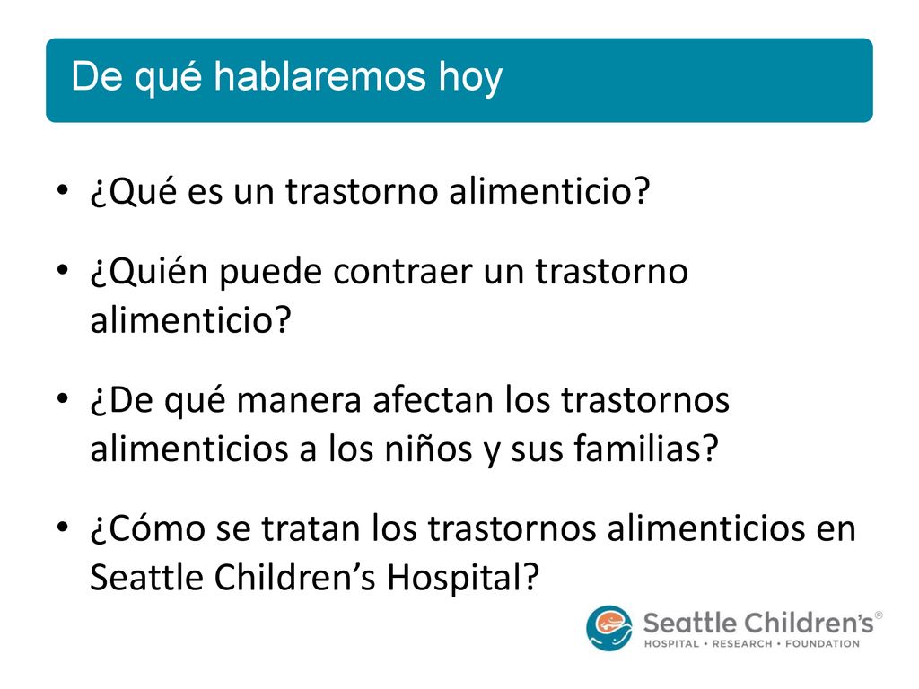 De qué hablaremos hoy ¿Qué es un trastorno alimenticio ¿Quién puede contraer un trastorno alimenticio