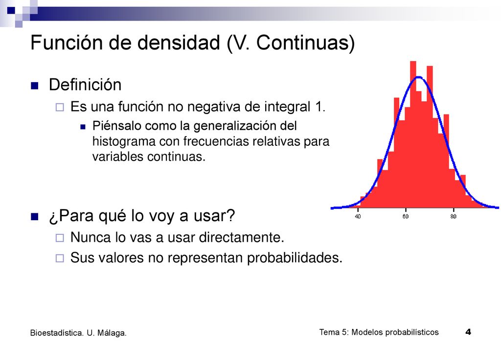 Tema 5: Modelos Probabilísticos - Ppt Descargar