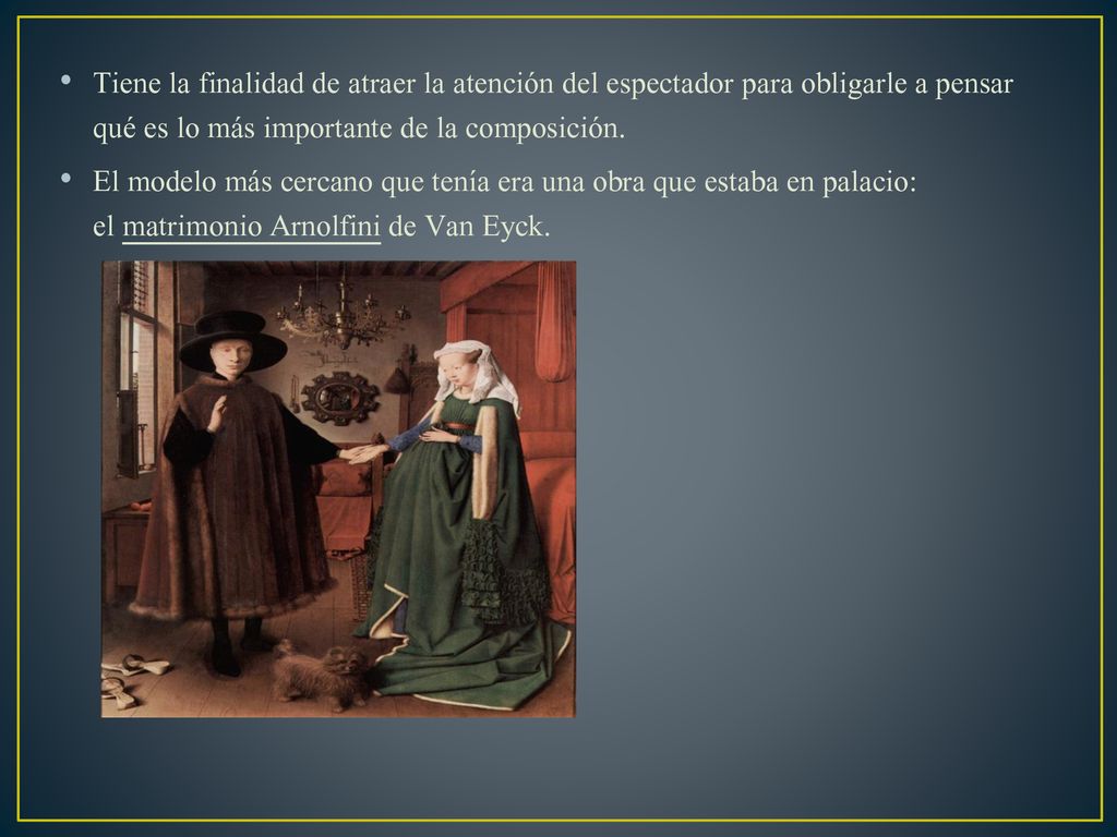Tiene la finalidad de atraer la atención del espectador para obligarle a pensar qué es lo más importante de la composición.