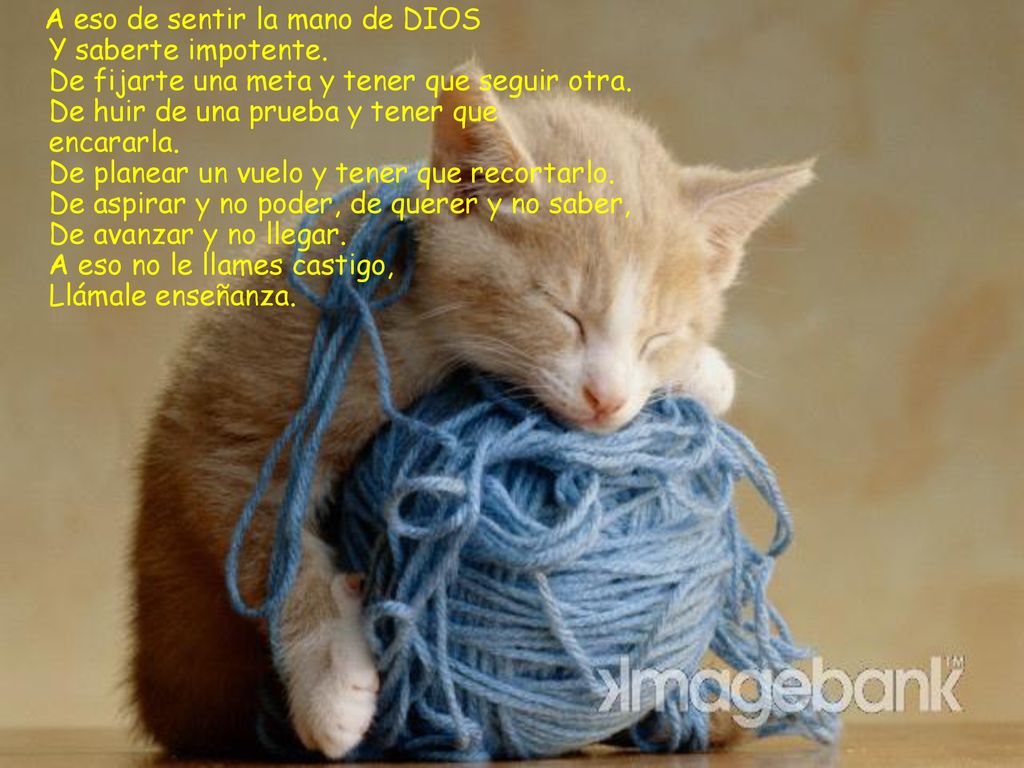 A eso de sentir la mano de DIOS Y saberte impotente