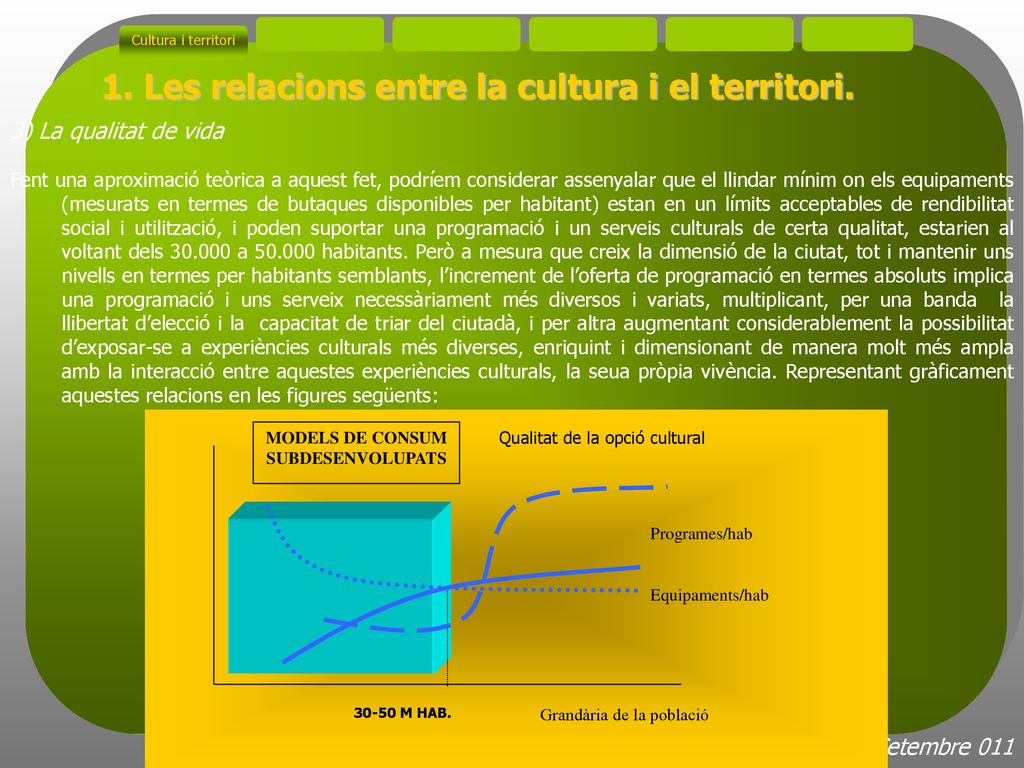 1. Les relacions entre la cultura i el territori.