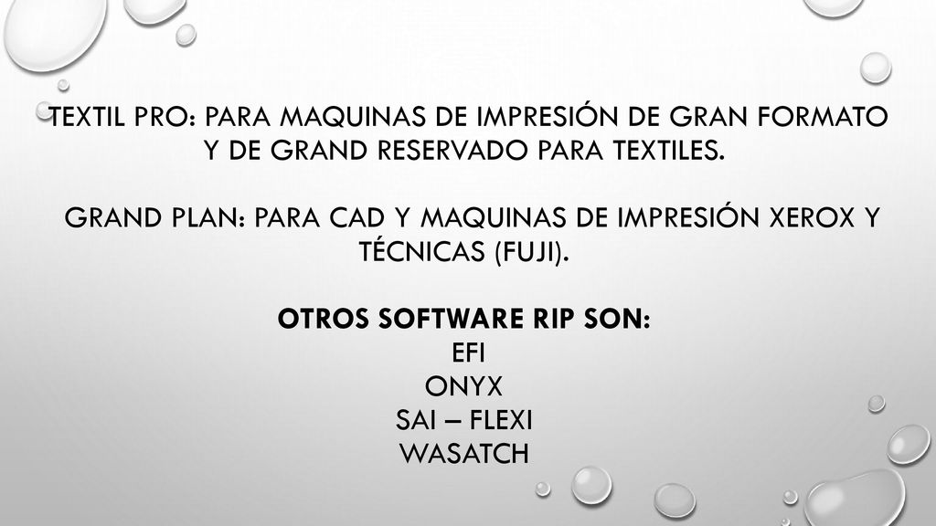 textil pro: para maquinas de impresión de gran formato y de grand reservado para textiles.