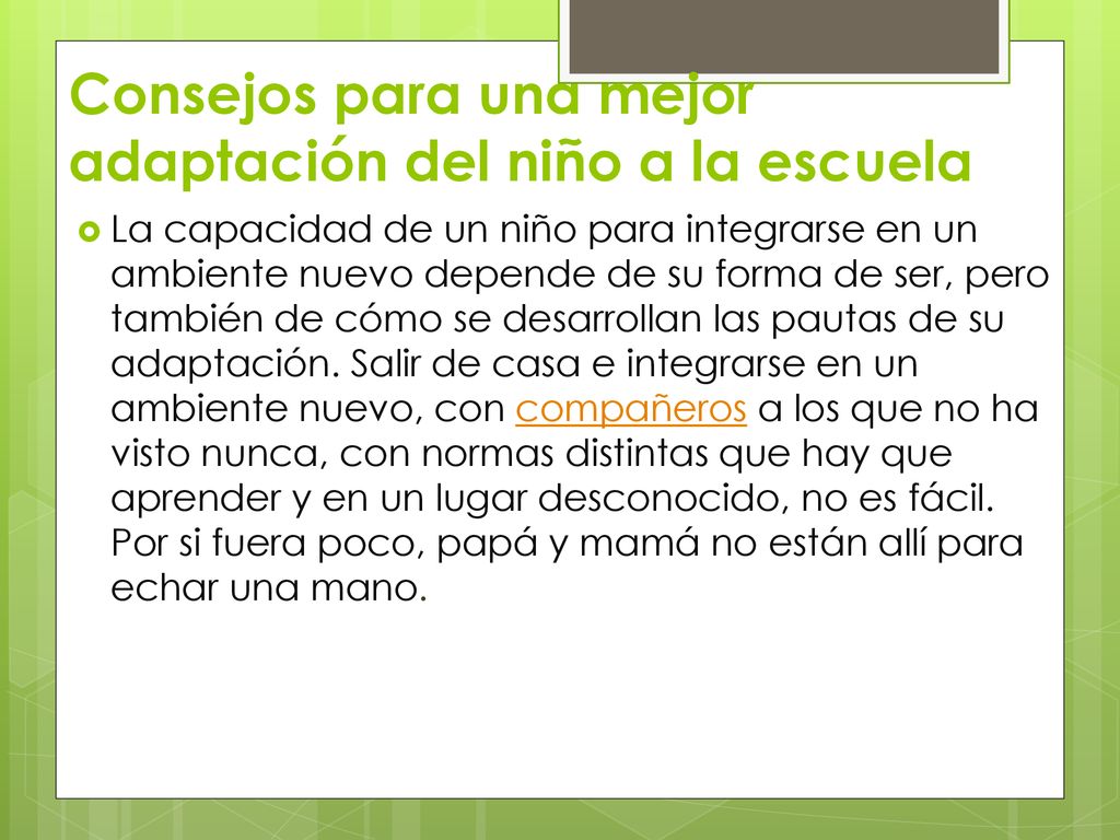 Consejos para una mejor adaptación del niño a la escuela