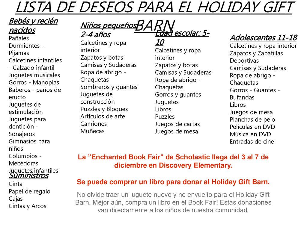 Se puede comprar un libro para donar al Holiday Gift Barn.