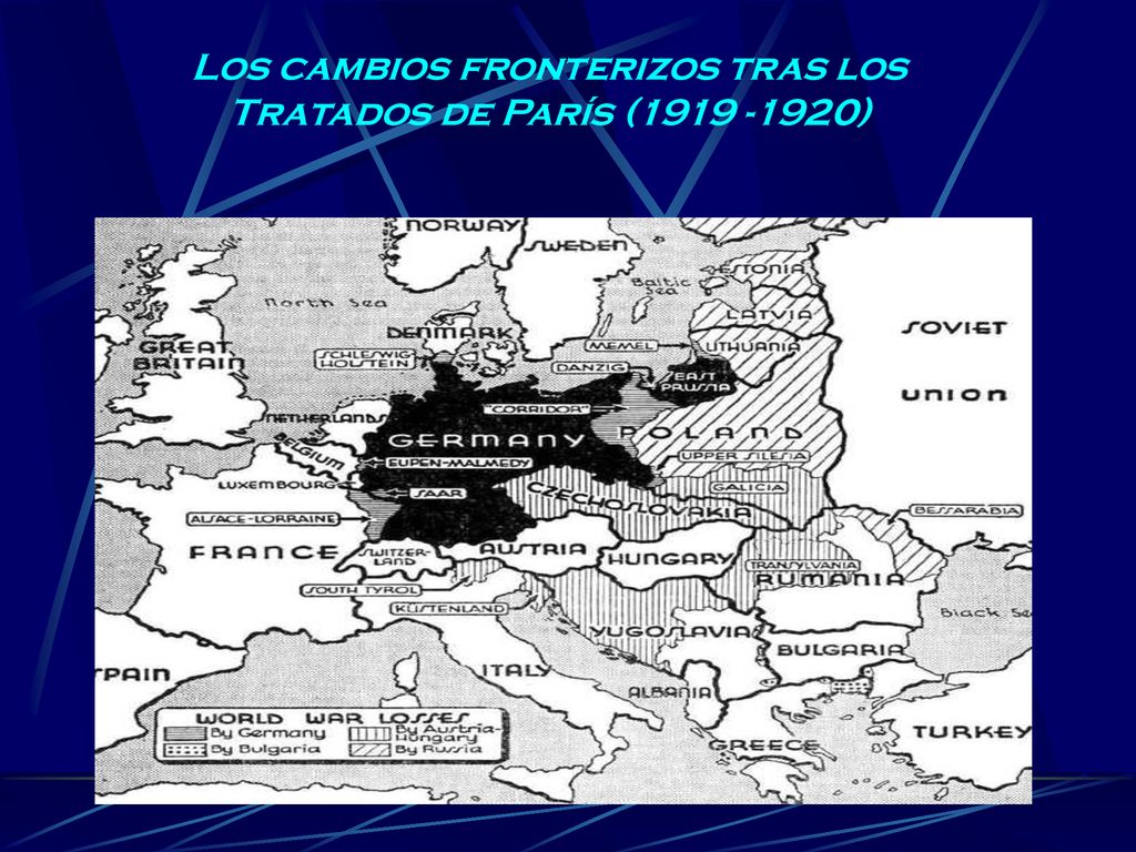 Los cambios fronterizos tras los Tratados de París ( )