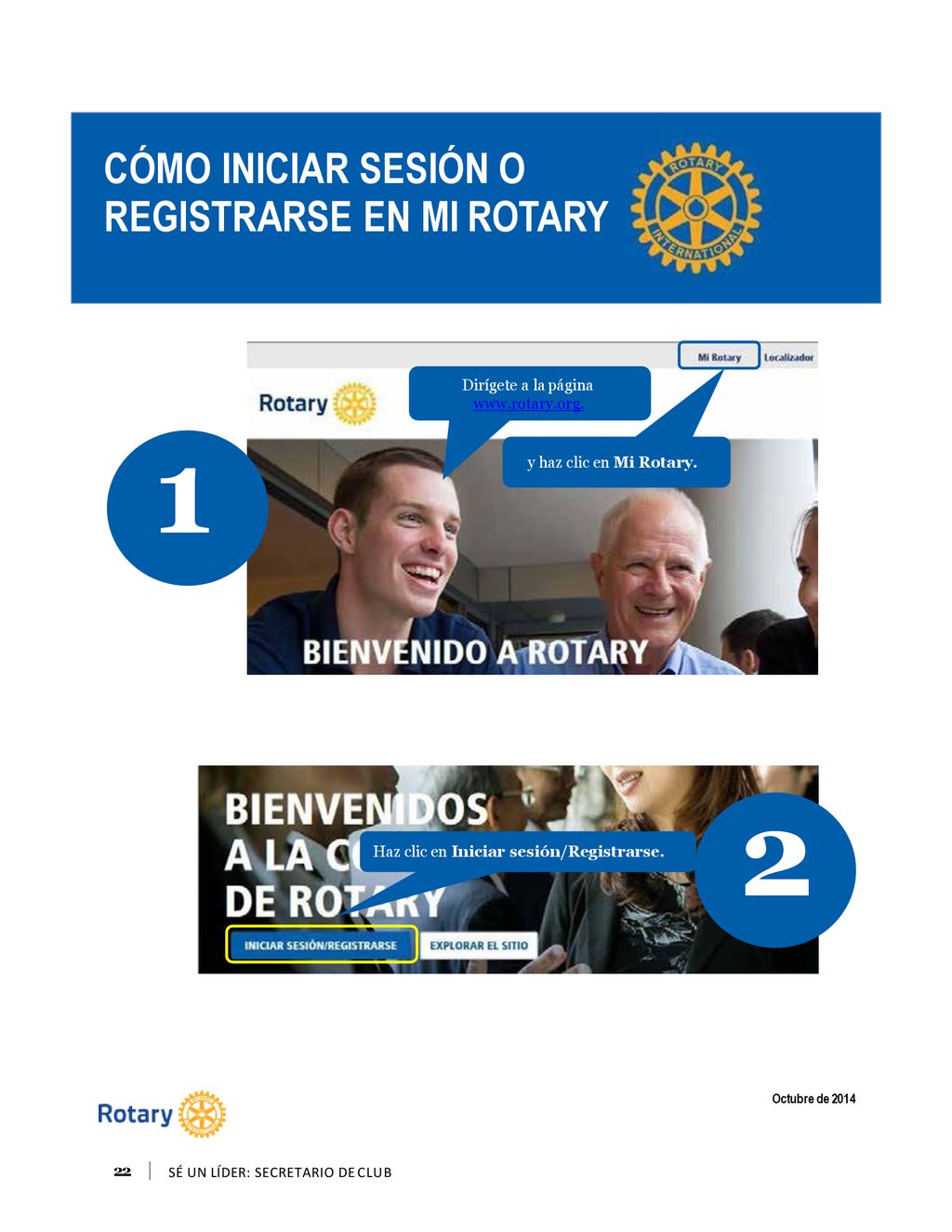 1 2 CÓMO INICIAR SESIÓN O REGISTRARSE EN MI ROTARY