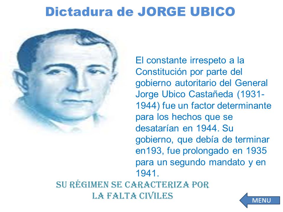 Dictadura de JORGE UBICO