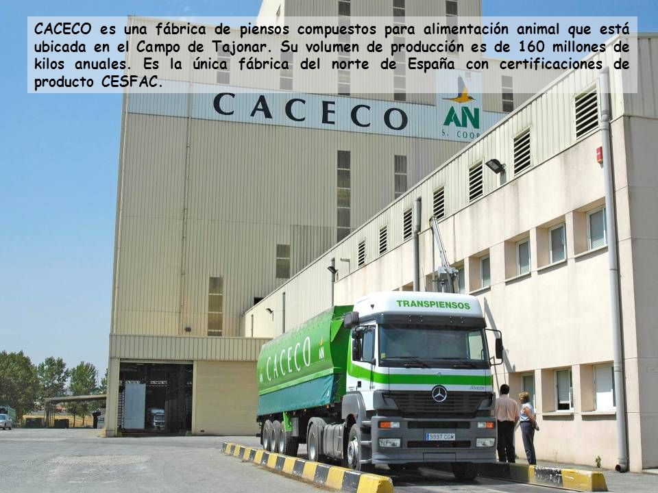 CACECO es una fábrica de piensos compuestos para alimentación animal que está ubicada en el Campo de Tajonar.