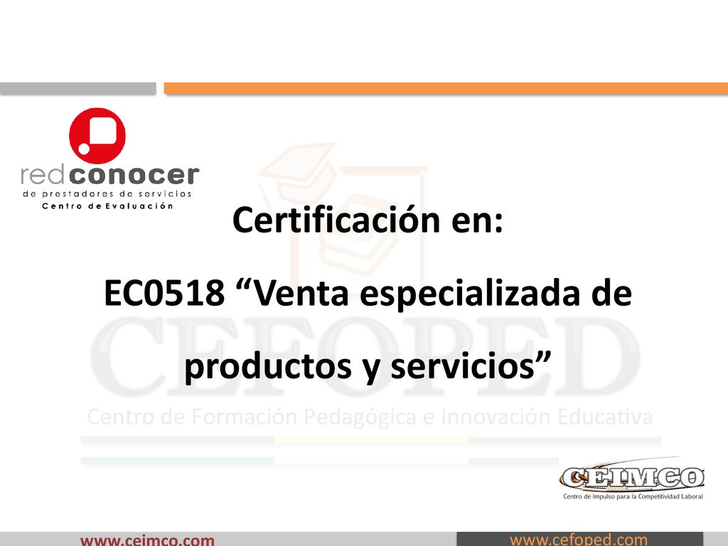 EC0518 Venta especializada de productos y servicios