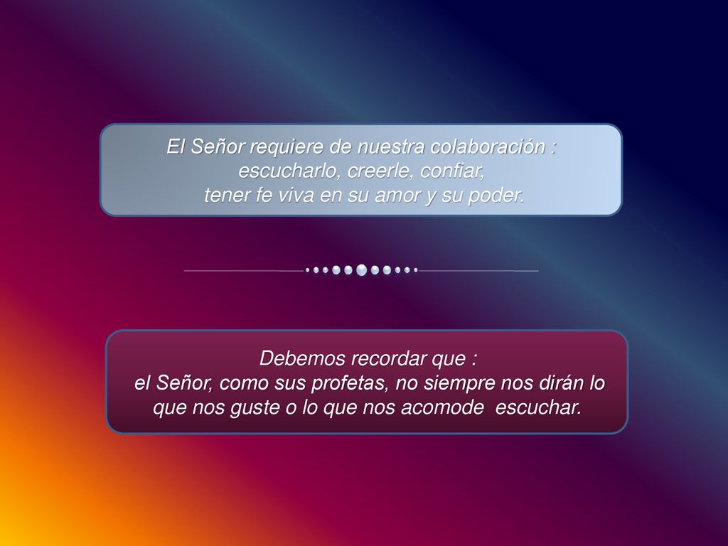 tener fe viva en su amor y su poder.
